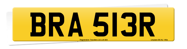 Registration number BRA 513R